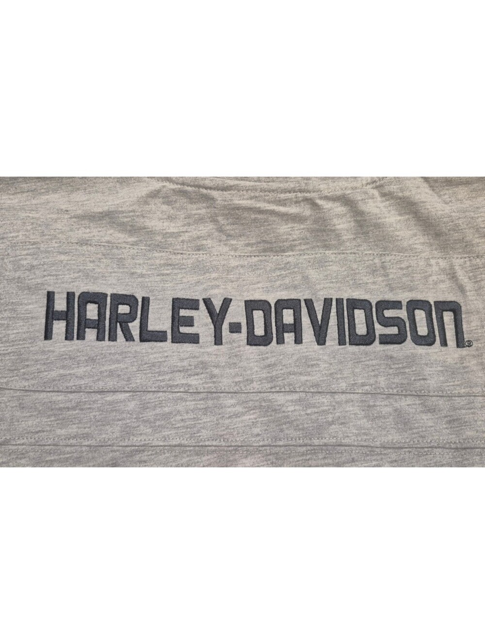 Vintage 2008 Harley-Davidson Grey Striped Sleeve Jersey Tee - Picture 4 of 9